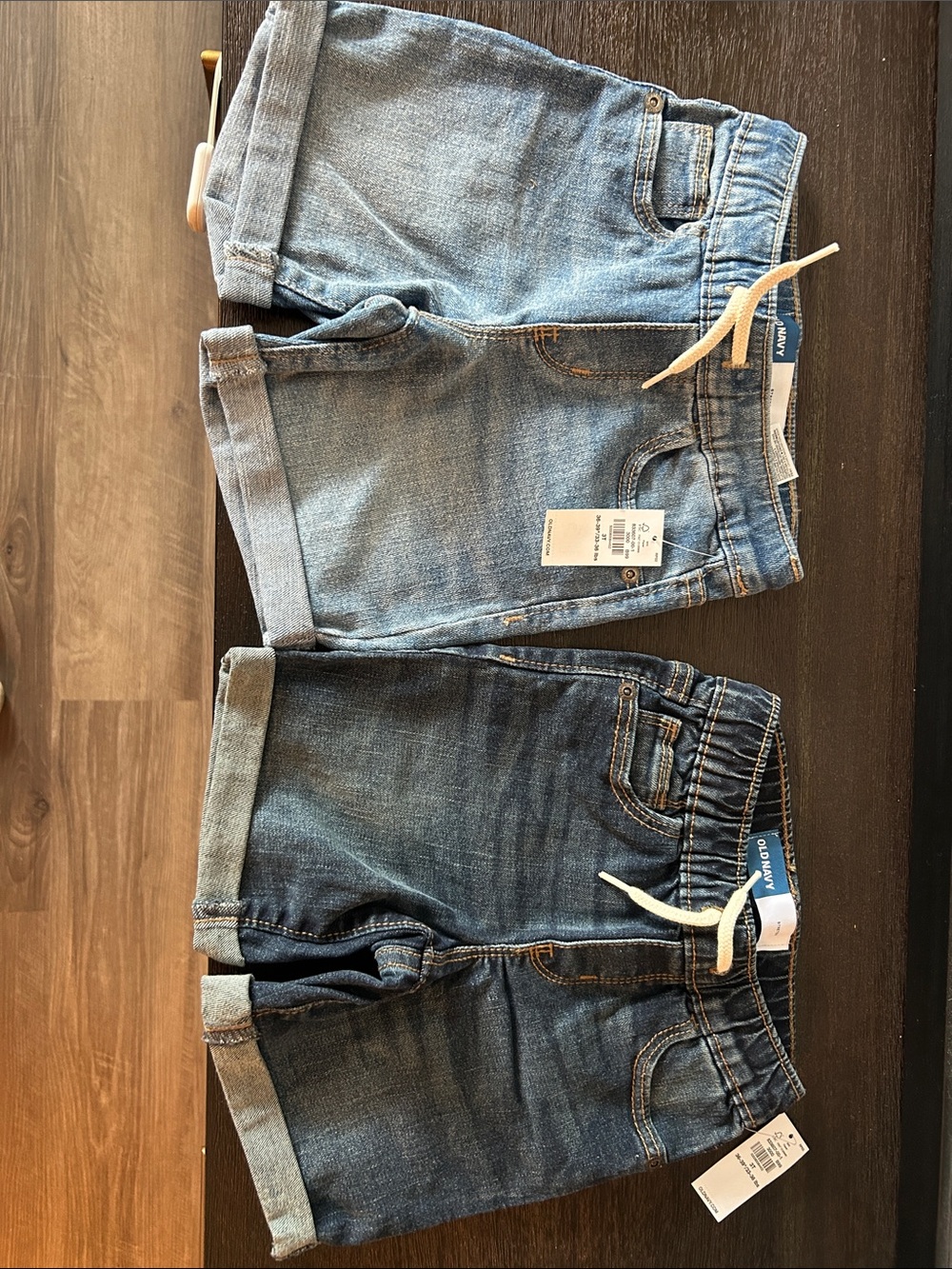 Old Navy Kids Denim Shorts - Light Blue & Dark Blue